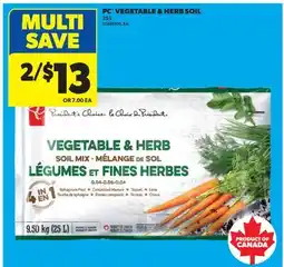 Real Canadian Superstore PC VEGETABLE & HERB SOIL offer