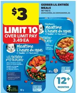 Real Canadian Superstore GERBER LIL ENTRÉE MEALS offer