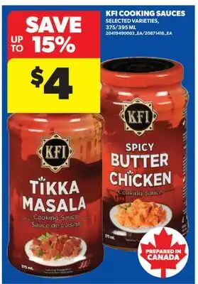 Real Canadian Superstore KFI COOKING SAUCES, 375/395 ML offer