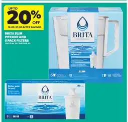 Real Canadian Superstore BRITA SLIM PITCHER AND 5 PACK FILTERS offer