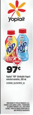 Real Canadian Superstore YOPLAIT YOP DRINKABLE YOGURT offer