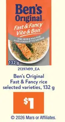 Real Canadian Superstore BEN'S ORIGINAL FAST & FANCY RICE offer