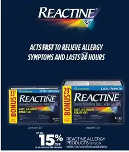 Real Canadian Superstore REACTINE ALLERGY PRODUCTS, 12-120'S offer