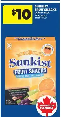 Real Canadian Superstore SUNKIST FRUIT SNACKS, 36'S offer
