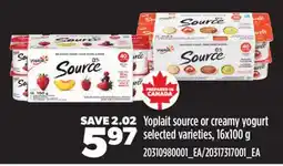 Real Canadian Superstore YOPLAIT SOURCE OR CREAMY YOGURT offer