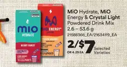 Real Canadian Superstore MIO HYDRATE, MIO ENERGY & CRYSTAL LIGHT POWDERED DRINK MIX offer