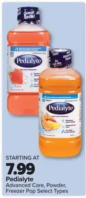 PharmaChoice Pedialyte Advanced Care, Powder, Freezer Pop offer