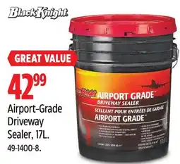 Canadian Tire BLACK KNIGHT Airport-Grade Driveway Sealer, 17L offer