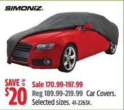Canadian Tire SIMONIZ Car Covers offer