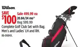 Canadian Tire Wilson Complete Golf Club Set with Bag offer