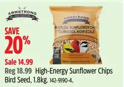 Canadian Tire Armstrong High-Energy Sunflower Chips Bird Seed, 1.8kg offer