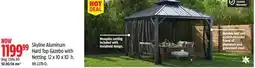 Canadian Tire CANVAS Skyline Aluminum Hard Top Gazebo with Netting. 12 x 10 x 10´ h offer