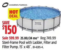 Canadian Tire Steel-Frame Pool with Ladder, Filter and Filter Pump offer