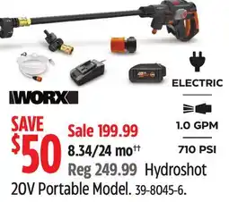 Canadian Tire WORX Hydroshot 20V Portable Model offer