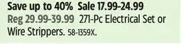 Canadian Tire 271-Pc Electrical Set or Wire Strippers offer