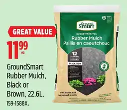Canadian Tire GroundSmart Rubber Mulch, Black or Brown, 22.6L offer