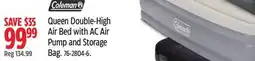 Canadian Tire Coleman Queen Double-High Air Bed with AC Air Pump and Storage Bag offer