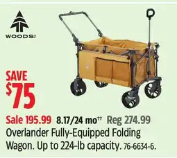Canadian Tire WOODS Overlander Fully-Equipped Folding Wagon offer