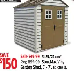 Canadian Tire Duramax StoreMax Vinyl Garden Shed, 7 x 7´ offer
