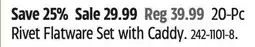 Canadian Tire Rivet Flatware Set with Caddy offer