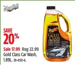 Canadian Tire Meguiar's Gold Class Car Wash offer