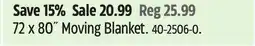 Canadian Tire Certified 72 x 80˝ Moving Blanket offer