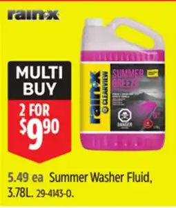 Canadian Tire Rain-X Summer Washer Fluid, 3.78L offer