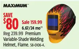 Canadian Tire MAXIMUM Premium Variable-Shade Welding Helmet offer