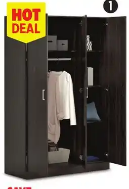 Canadian Tire 3-Door Wardrobe. Espresso offer