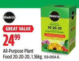 Canadian Tire Miracle Gro All-Purpose Plant Food 20-20-20, 1.36kg offer