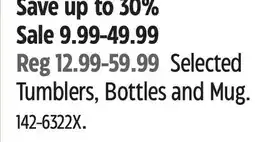 Canadian Tire Selected Tumblers, Bottles and Mug offer