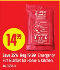 Canadian Tire Emergency Fire Blanket for Home & Kitchen offer