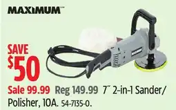 Canadian Tire 7˝ 2-in-1 Sander/ Polisher, 10A offer
