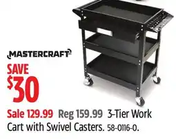 Canadian Tire MASTERCRAFT Work Cart with Swivel Casters offer