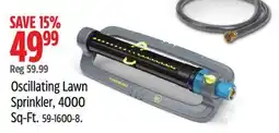 Canadian Tire Yardworks Oscillating Lawn Sprinkler offer