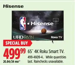 Canadian Tire 65˝ 4K Roku Smart TV offer
