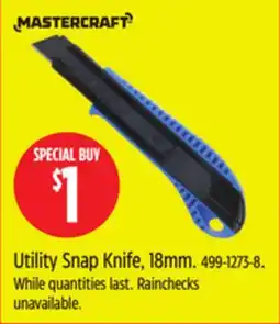 Canadian Tire MASTERCRAFT Utility Snap Knife, 18mm offer
