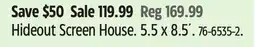 Canadian Tire Hideout Screen House offer