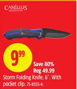 Canadian Tire Storm Folding Knife, 6˝ With pocket clip offer