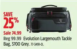 Canadian Tire Evolution Largemouth Tackle Bag offer