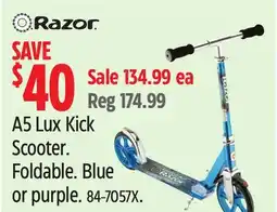 Canadian Tire RAZOR A5 Lux Kick Scooter offer