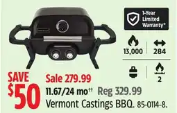 Canadian Tire Vermont Castings BBQ offer