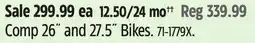 Canadian Tire SUPERCYCLE Comp 26˝ and 27.5˝ Bikes offer