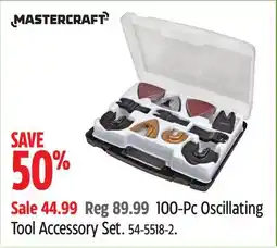 Canadian Tire Mastercraft t100-Pc Oscillating Tool Accessory Set offer