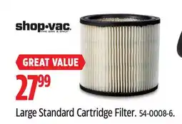 Canadian Tire SHOPVAC Large Standard Cartridge Filter offer