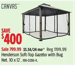 Canadian Tire Canvas Henderson Soft-Top Gazebo with Bug Net offer