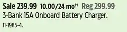 Canadian Tire NAUTILUS 3-Bank 15A Onboard Battery Charger offer