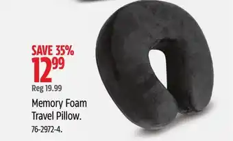 Canadian Tire Memory Foam Travel Pillow offer