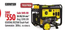Canadian Tire CHAMPION Power Equipment 6500W/8125W Dual-Fuel Generator. 389cc offer