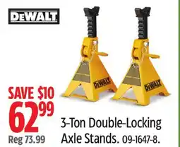 Canadian Tire Dewalt 3-Ton Double-Locking Axle Stands offer